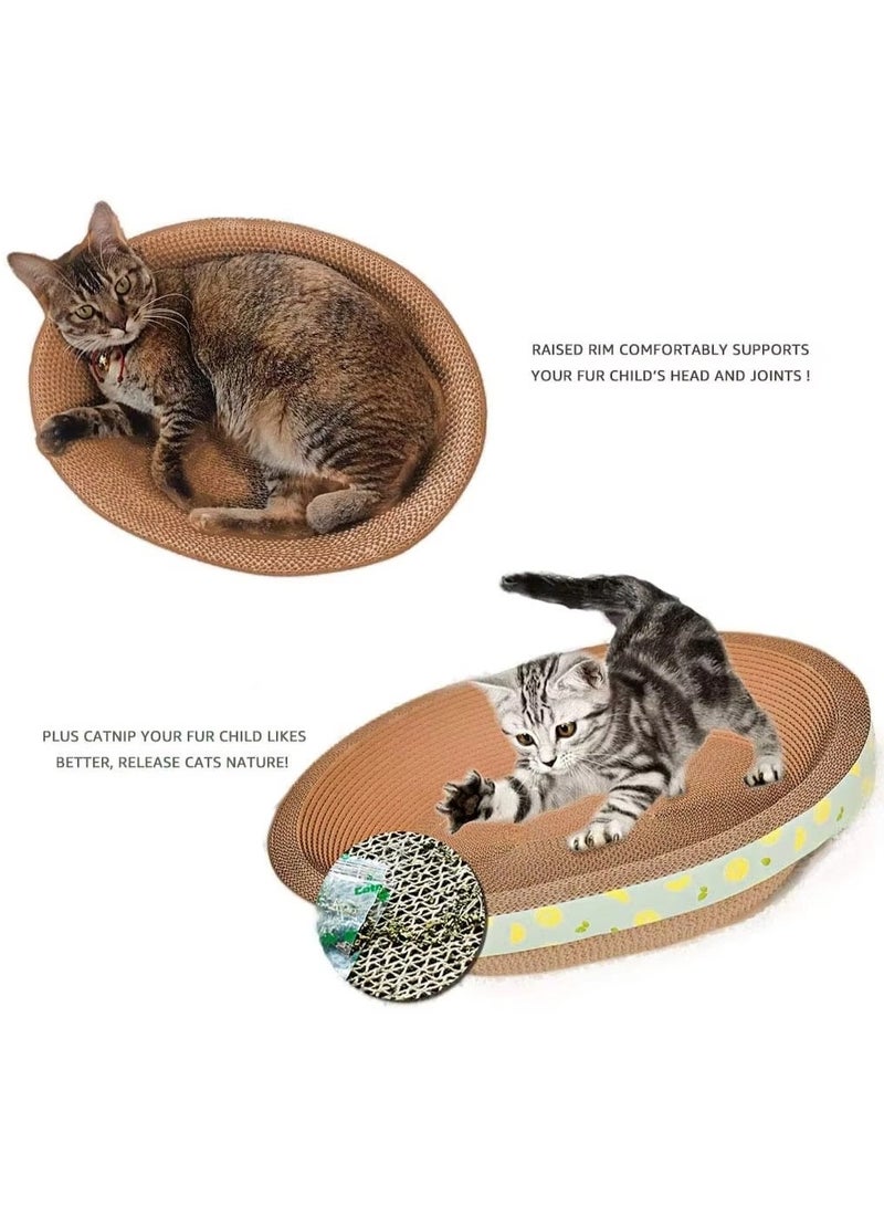 Queens Pet Cat Scratch Board Cardboard Cat Scratcher, Cat Scratching Pad Cat Grinding Claw Interactive Ball Scratch Toy - Image 4